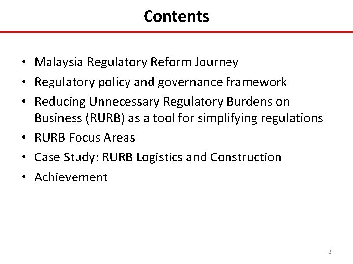 Session 6 Simplifying Rules and Regulations Malaysias Experience