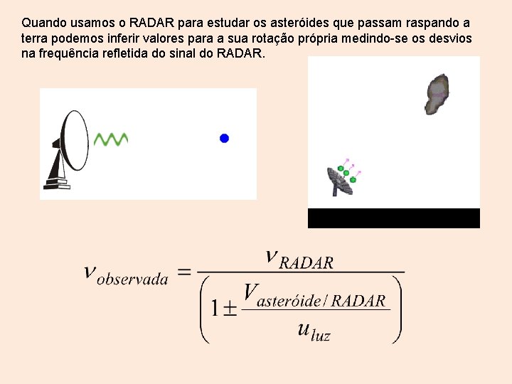 Quando usamos o RADAR para estudar os asteróides que passam raspando a terra podemos