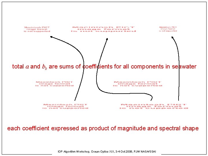 satellite provides Rrs( ) and bb ( ) are desired products total a and