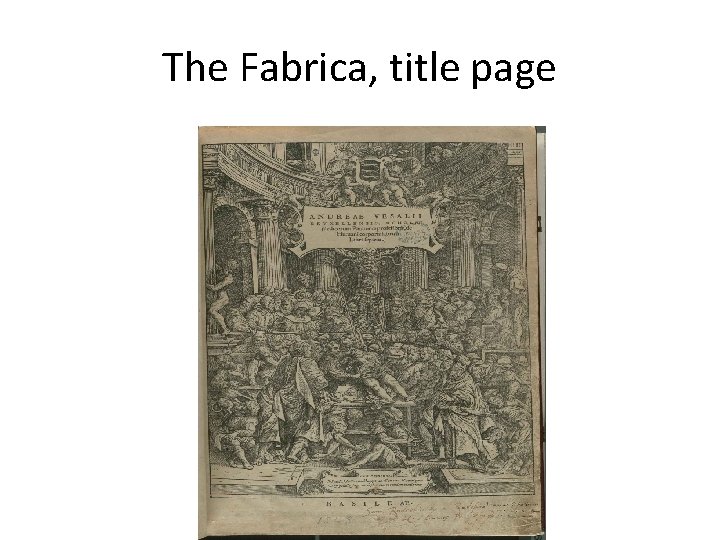 The Fabrica, title page 