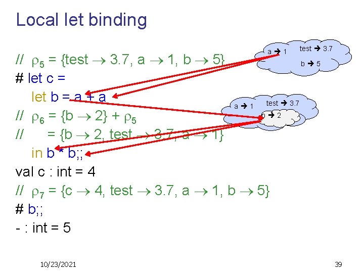 Local let binding a 1 test 3. 7 // 5 = {test 3. 7,