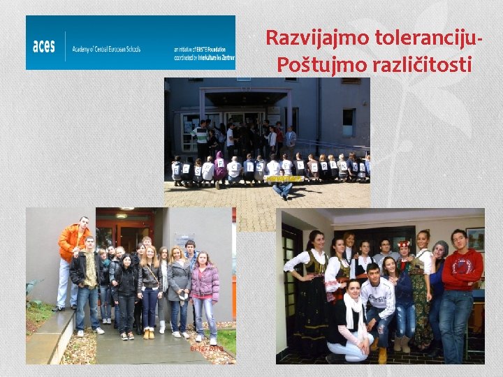 Razvijajmo toleranciju. Poštujmo različitosti 