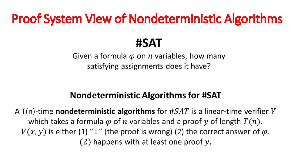 Proof System View of Nondeterministic Algorithms 