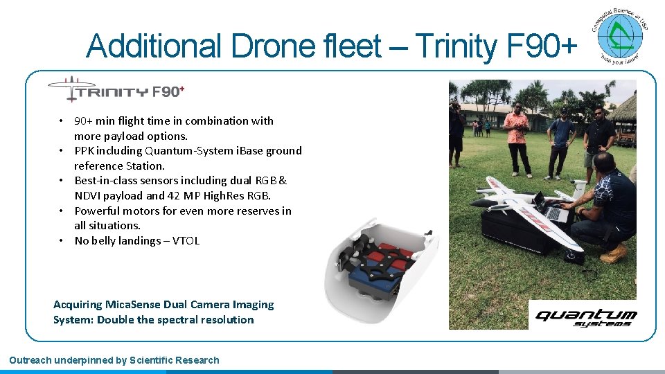 Additional Drone fleet – Trinity F 90+ • 90+ min flight time in combination