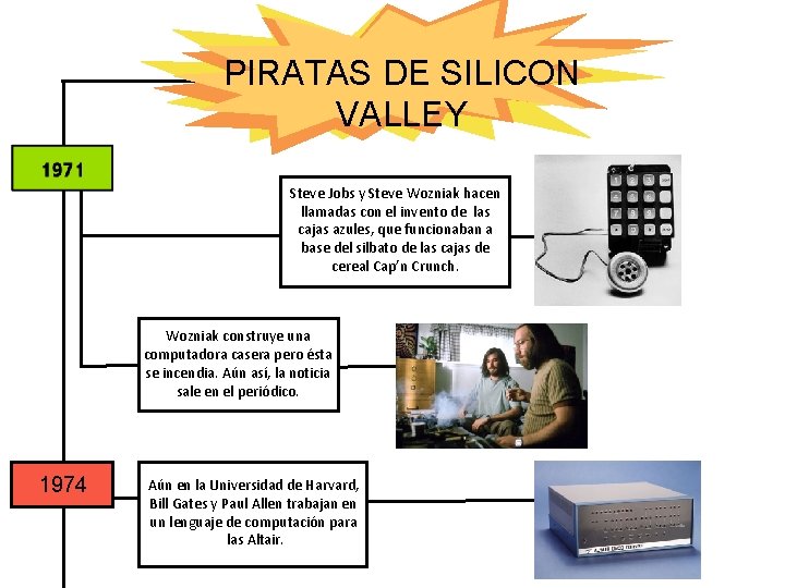 PIRATAS DE SILICON VALLEY Steve Jobs y Steve Wozniak hacen llamadas con el invento