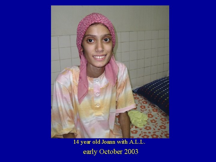 14 year old Joann with A. L. L. early October 2003 