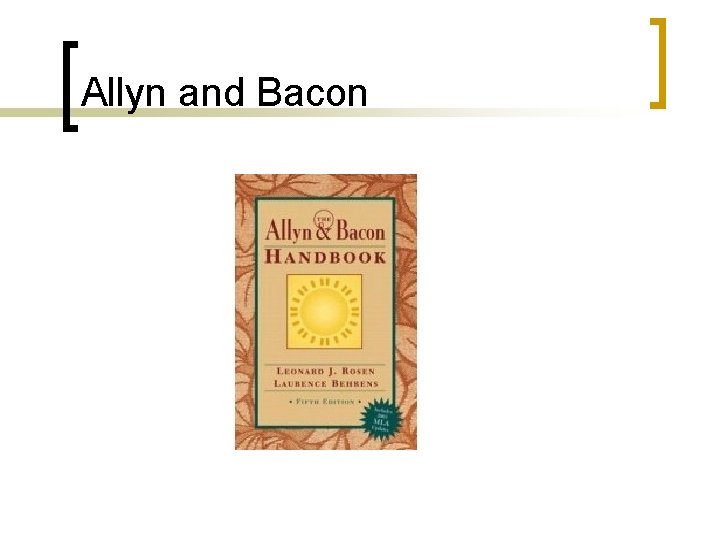 Allyn and Bacon Allyn and Bacon