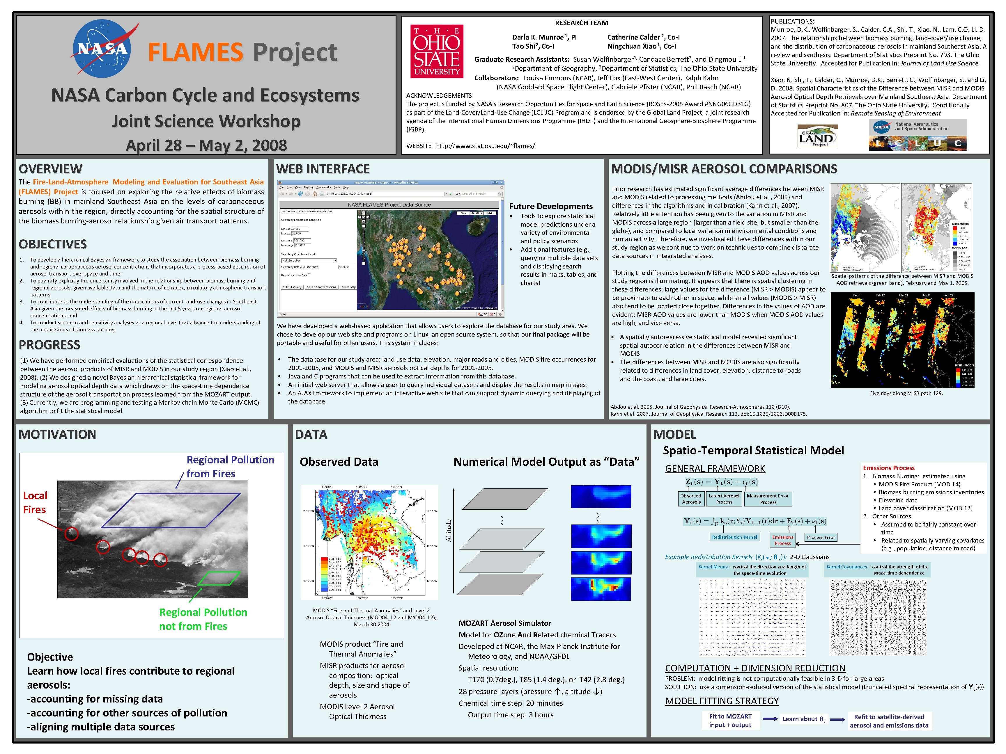 RESEARCH TEAM Darla K. Munroe 1, PI Tao Shi 2, Co-I FLAMES Project NASA