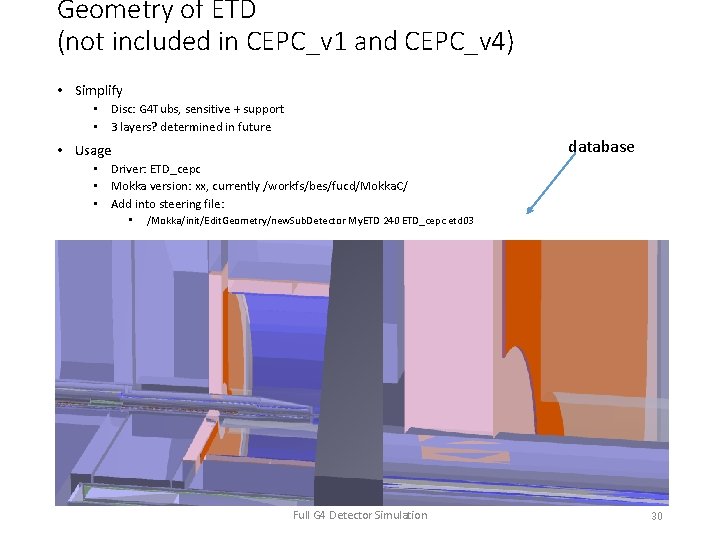 Geometry of ETD (not included in CEPC_v 1 and CEPC_v 4) • Simplify •