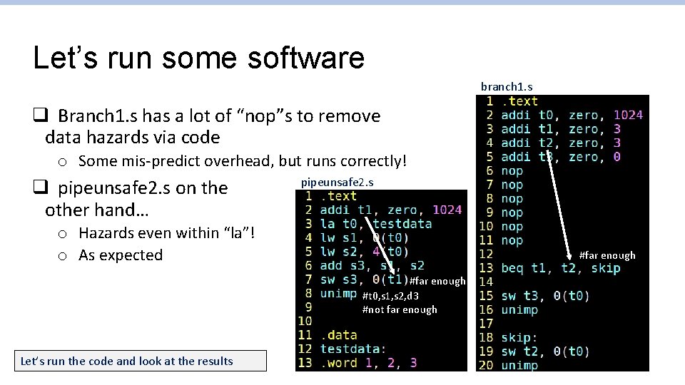 Let’s run some software branch 1. s q Branch 1. s has a lot