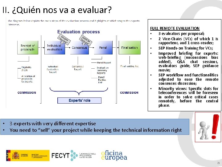 II. ¿Quién nos va a evaluar? FULL REMOTE EVALUATION • 3 evaluators per proposal;