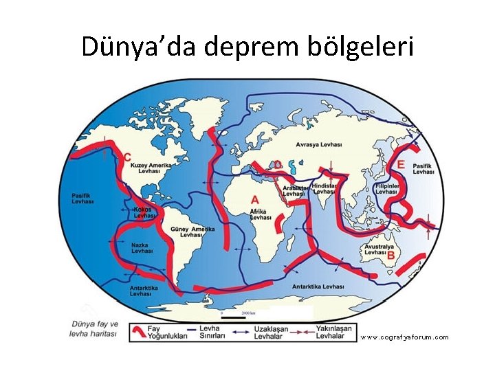 Dünya’da deprem bölgeleri 