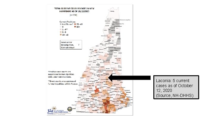 Laconia: 5 current cases as of October 12, 2020 (Source, NH-DHHS) 