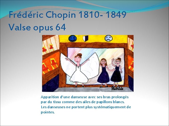 Frédéric Chopin 1810 - 1849 Valse opus 64 Mathilde Apparition d’une danseuse avec ses