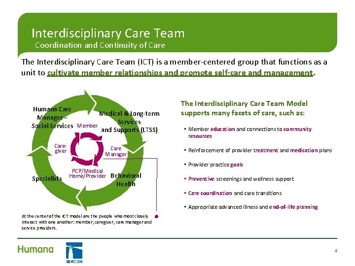 Interdisciplinary Care Team Coordination and Continuity of Care The Interdisciplinary Care Team (ICT) is