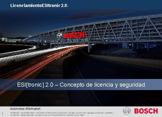 Licenciamiento. ESItronic 2. 0 ESI[tronic] 2. 0 – Concepto de licencia y seguridad Automotive