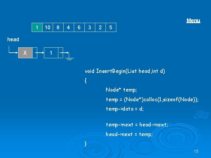 Menu 1 10 8 4 6 3 2 5 head X 1 void Insert.