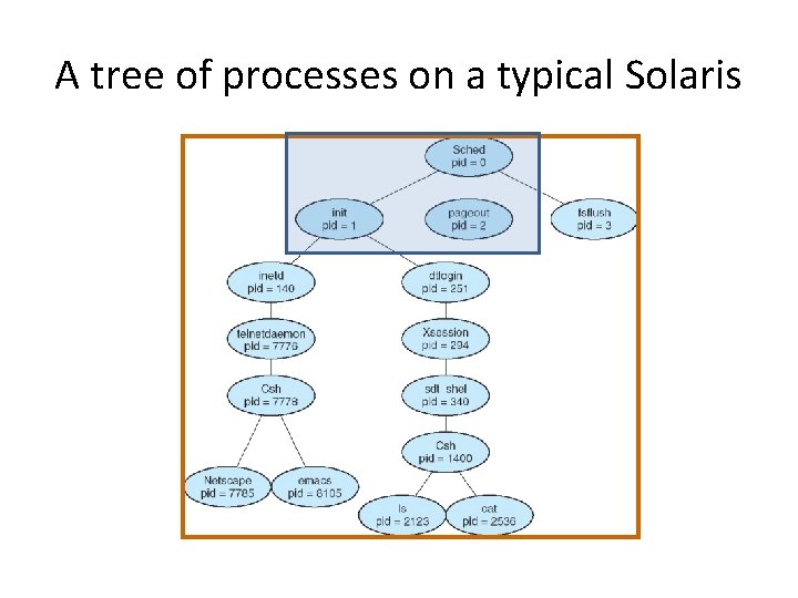 A tree of processes on a typical Solaris 