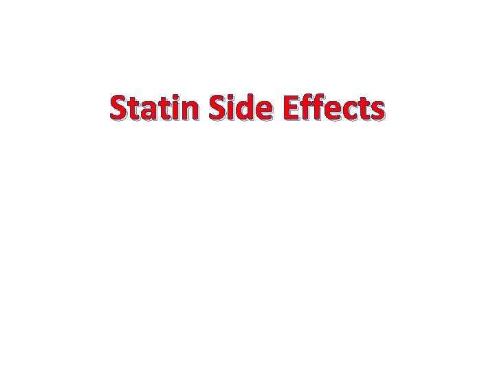 Statin Side Effects 