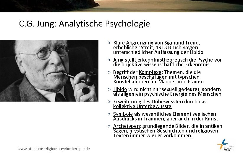 C. G. Jung: Analytische Psychologie > Klare Abgrenzung von Sigmund Freud, erheblicher Streit, 1913