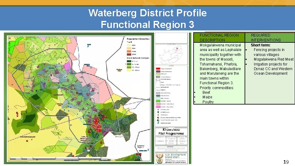 Waterberg District Profile Functional Region 3 • • • FUNCTIONAL REGION DESCRIPTION Mokgalakwena municipal