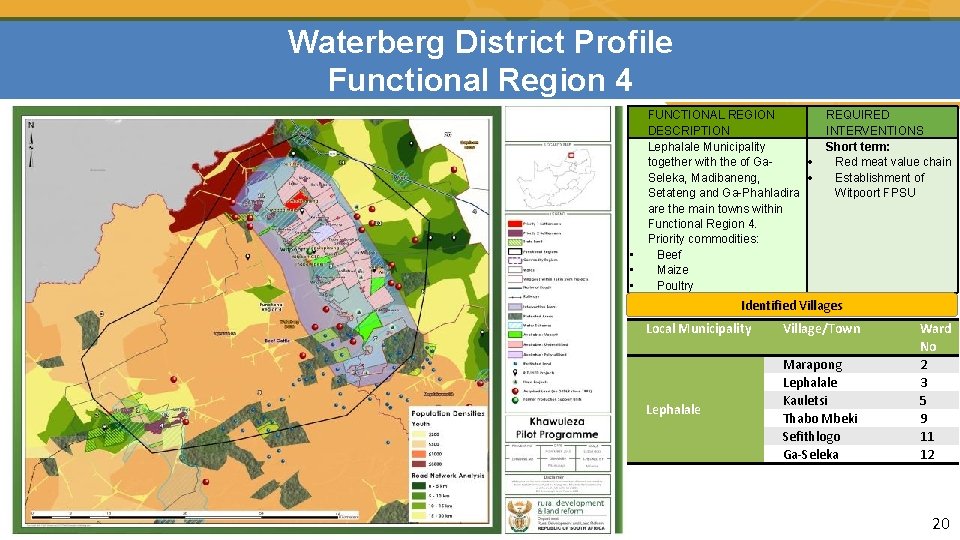 Waterberg District Profile Functional Region 4 • • • FUNCTIONAL REGION DESCRIPTION Lephalale Municipality
