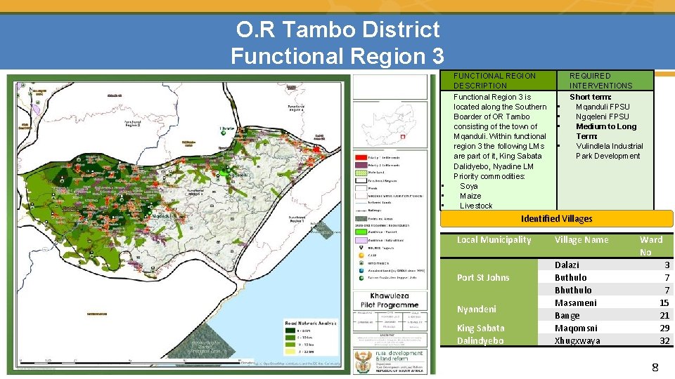O. R Tambo District Functional Region 3 • • • FUNCTIONAL REGION DESCRIPTION Functional