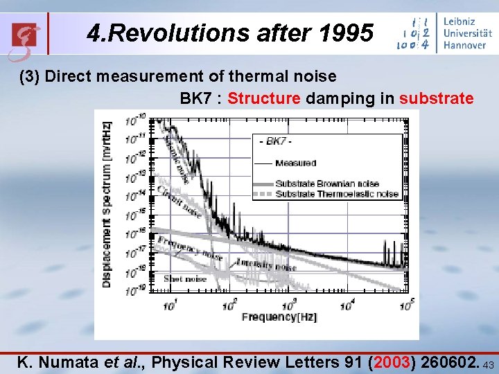 4. Revolutions after 1995 (3) Direct measurement of thermal noise BK 7 : Structure