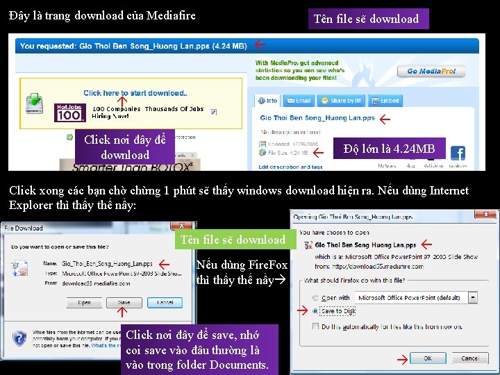 Đây là trang download của Mediafire Tên file sẽ download Click nơi đây để