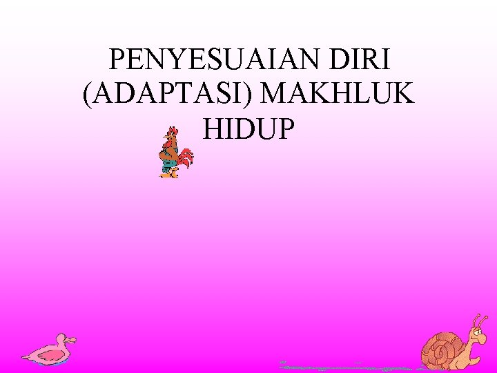 PENYESUAIAN DIRI (ADAPTASI) MAKHLUK HIDUP 