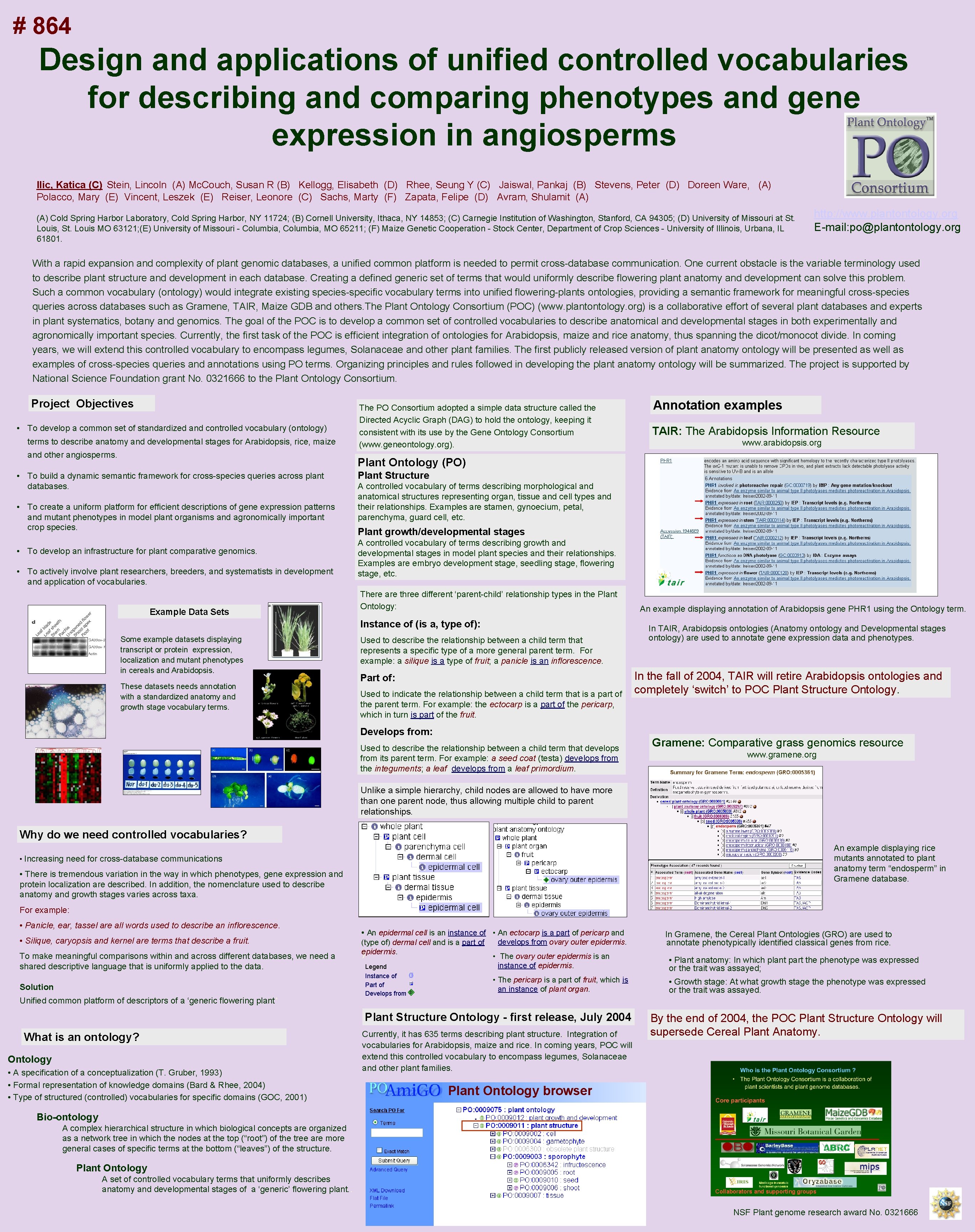 # 864 Design and applications of unified controlled vocabularies for describing and comparing phenotypes