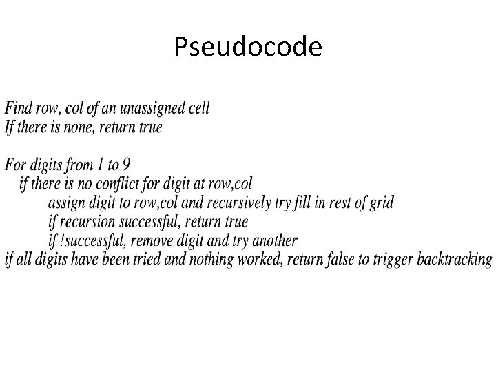 Pseudocode 