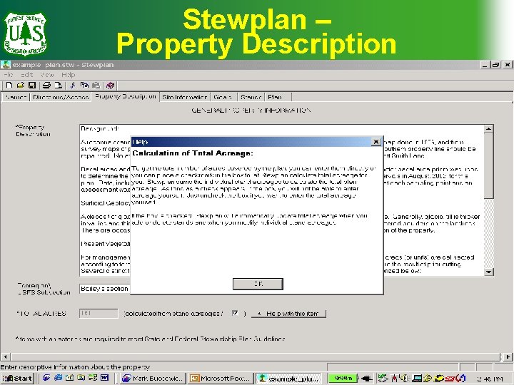 Stewplan – Property Description 