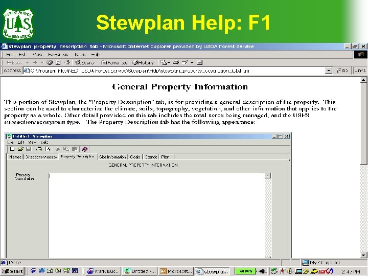 Stewplan Help: F 1 