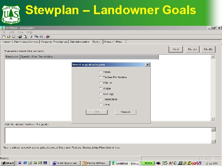 Stewplan – Landowner Goals 