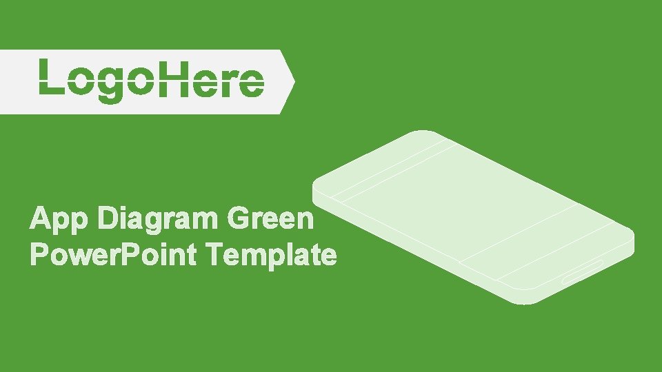 App Diagram Green Power. Point Template 
