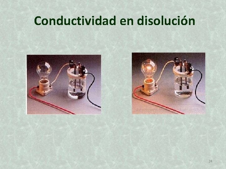 Conductividad en disolución 24 