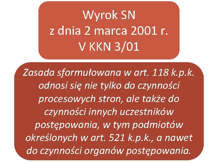 Wyrok SN z dnia 2 marca 2001 r. V KKN 3/01 Zasada sformułowana w