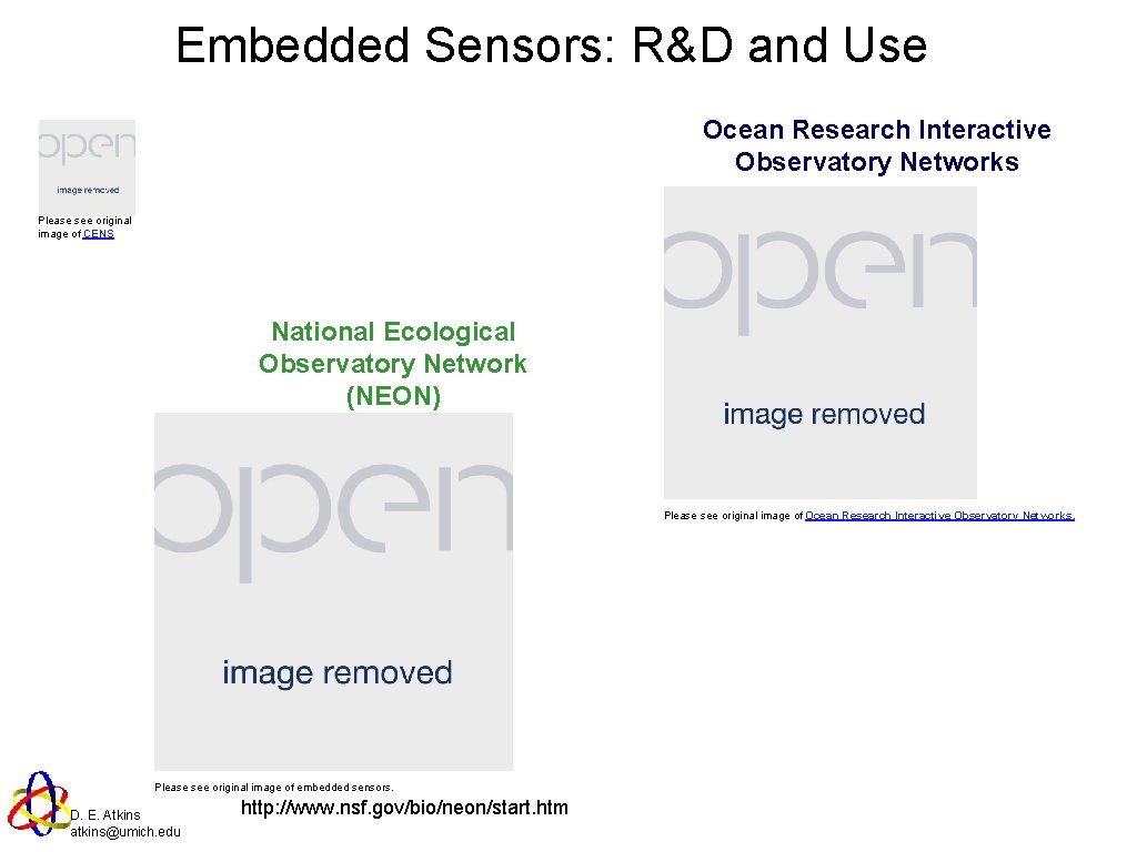 Embedded Sensors: R&D and Use Ocean Research Interactive Observatory Networks Please see original image