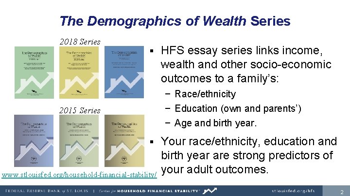 The Demographics of Wealth Series 2018 Series § HFS essay series links income, wealth