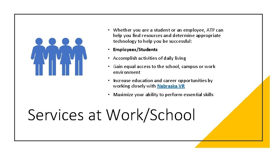  • Whether you are a student or an employee, ATP can help you