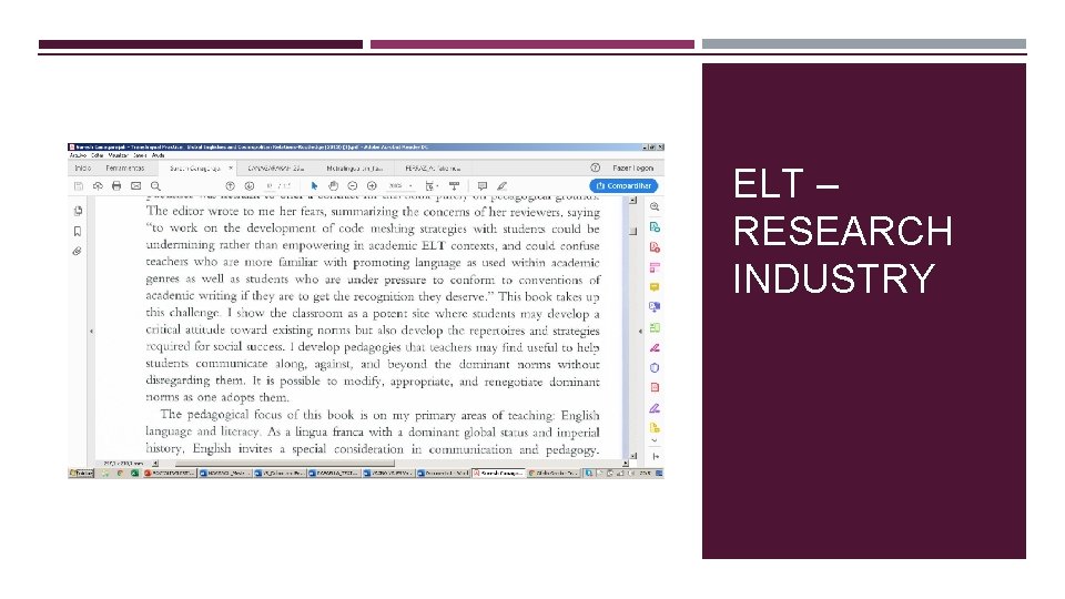 ELT – RESEARCH INDUSTRY 