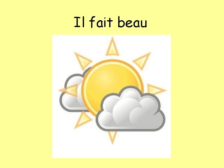 Il fait beau 