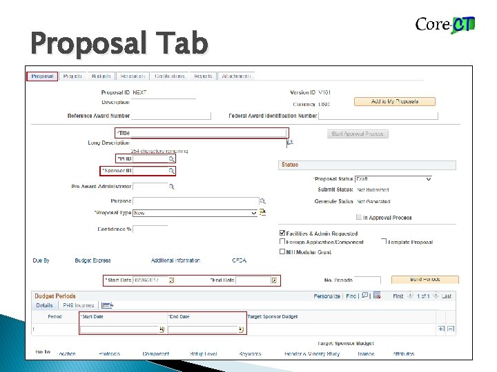 Proposal Tab 