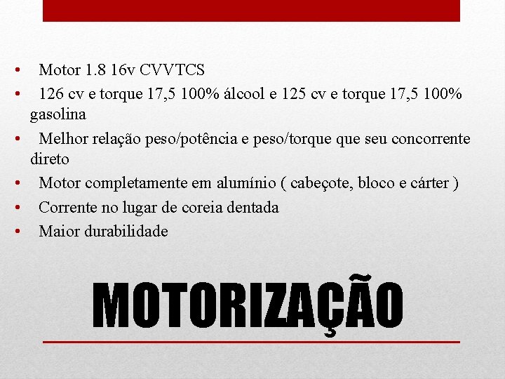  • • • Motor 1. 8 16 v CVVTCS 126 cv e torque