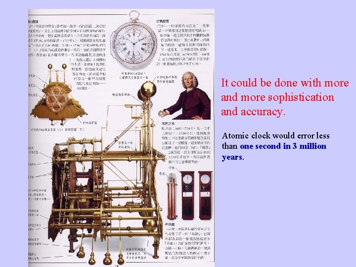 It could be done with more and more sophistication and accuracy. Atomic clock would