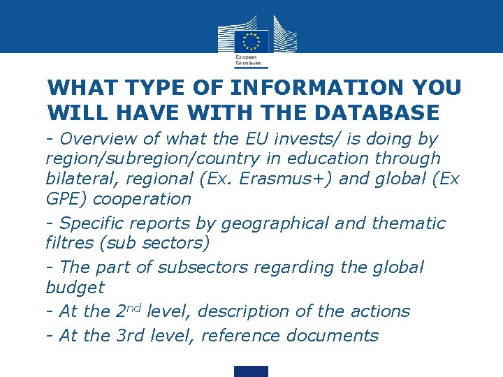WHAT TYPE OF INFORMATION YOU WILL HAVE WITH THE DATABASE q - Overview of