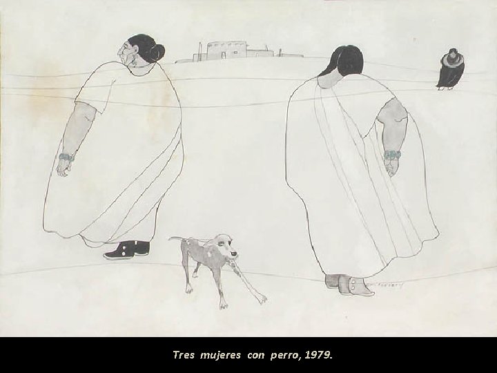 Tres mujeres con perro, 1979. 
