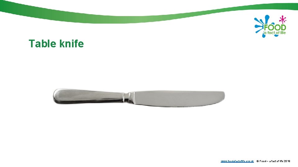 Table knife www. foodafactoflife. org. uk © Food – a fact of life 2019