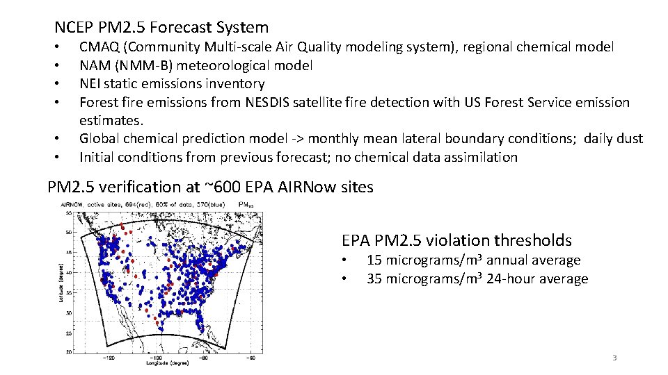 NCEP PM 2. 5 Forecast System • • • CMAQ (Community Multi-scale Air Quality